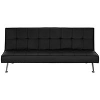 Zofa S Posteljno Funkcijo Silva, Črna, Videz Usnja - srebrne barve/črna, Basics, kovina/tekstil (179/74/91cm) - P & B