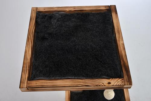 Kratzbaum Aramis ca. 48x48x84cm - Naturfarben/Grau, KONVENTIONELL, Holz/Textil (48cm)