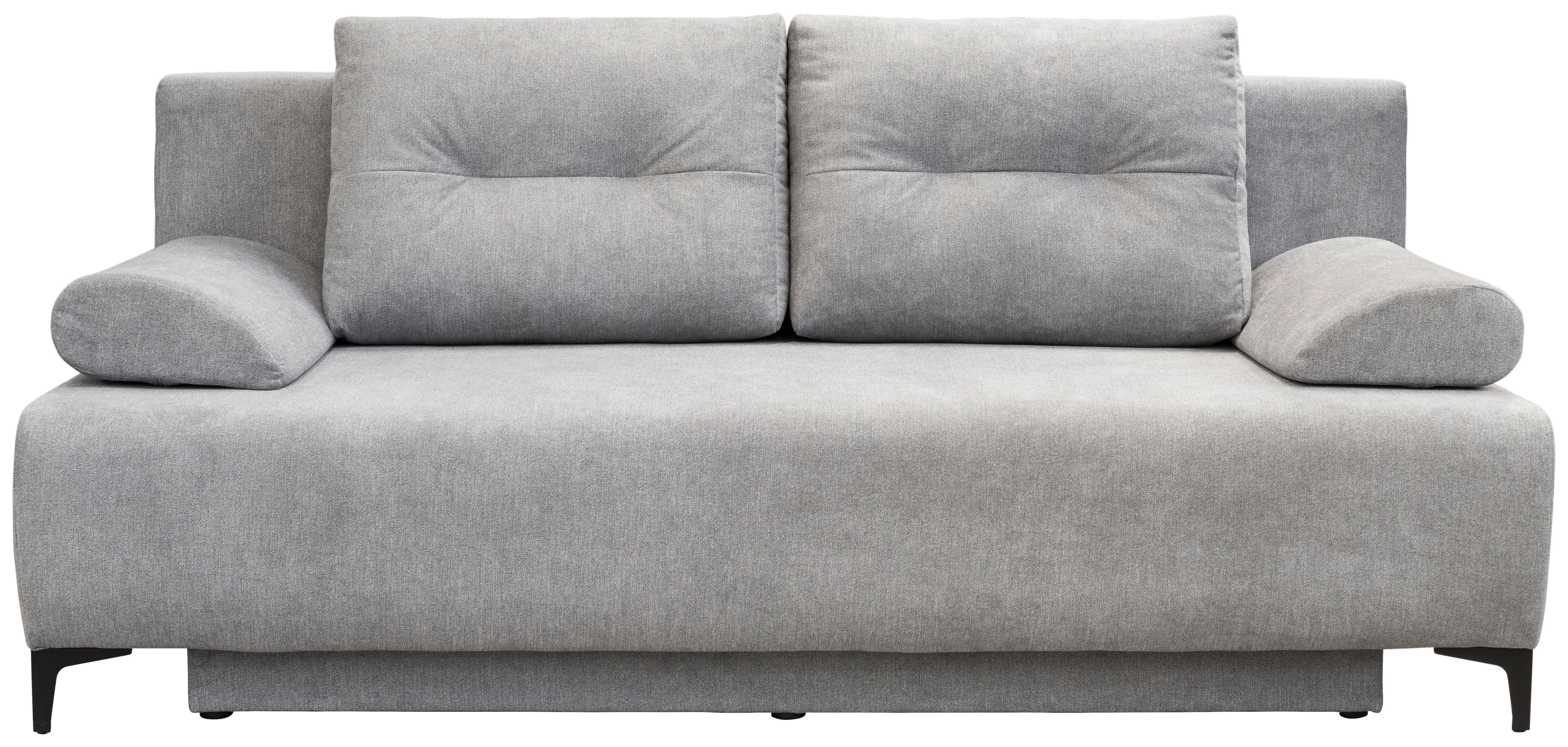 Zofa Boxspring Viera, Svetlo Siva, Ležišče, Predal - črna/svetlo siva, Moderno, kovina/tekstil (201/100/105cm) - Mömax