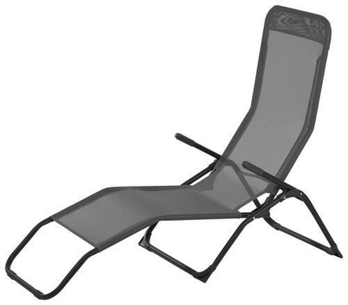 Napozóágy Georg - antracit, Modern, műanyag/textil (145/98/59cm) - Best Price
