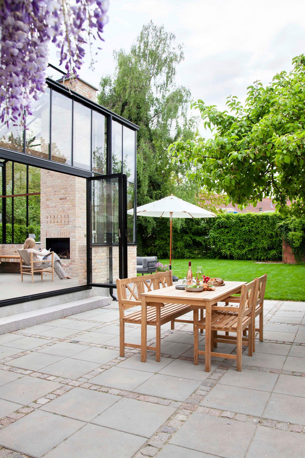 Gartensessel Rosenborg Teak - Teakfarben, Natur, Holz (59/89/59cm) - Gardenson