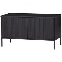 Lowboard Gravure Schwarz B: 100cm - Schwarz, Design, Holz/Metall (100/56/44cm) - Livetastic