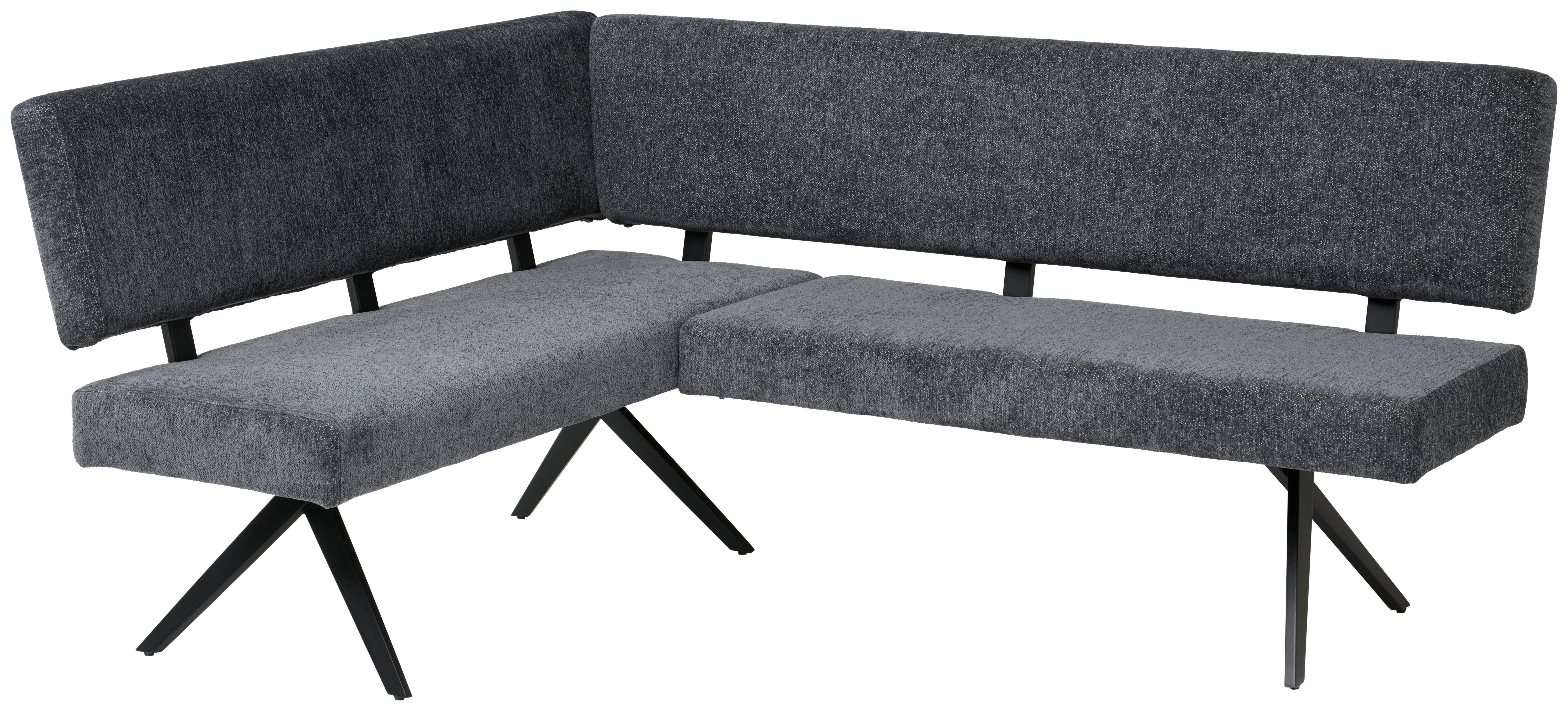 ŁAWKA NAROŻNA CHIOS - ciemnoszary/czarny, Konventionell, metal/tkanina (150/190cm) - MID.YOU