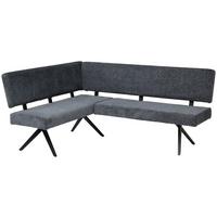 ŁAWKA NAROŻNA CHIOS - ciemnoszary/czarny, Konventionell, metal/tkanina (150/190cm) - MID.YOU