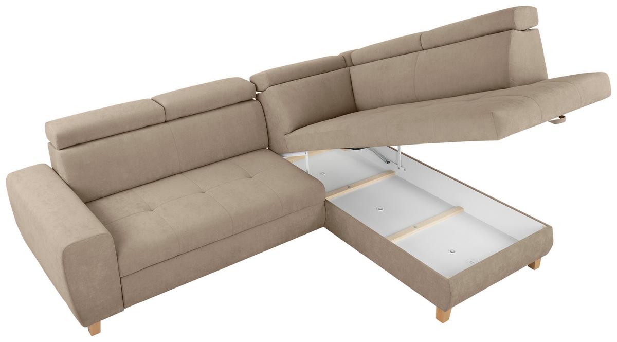 Kutna Garnitura Lugo - sivo-bež, Moderno, drvo/metal (266/98/205cm) - Modern Living