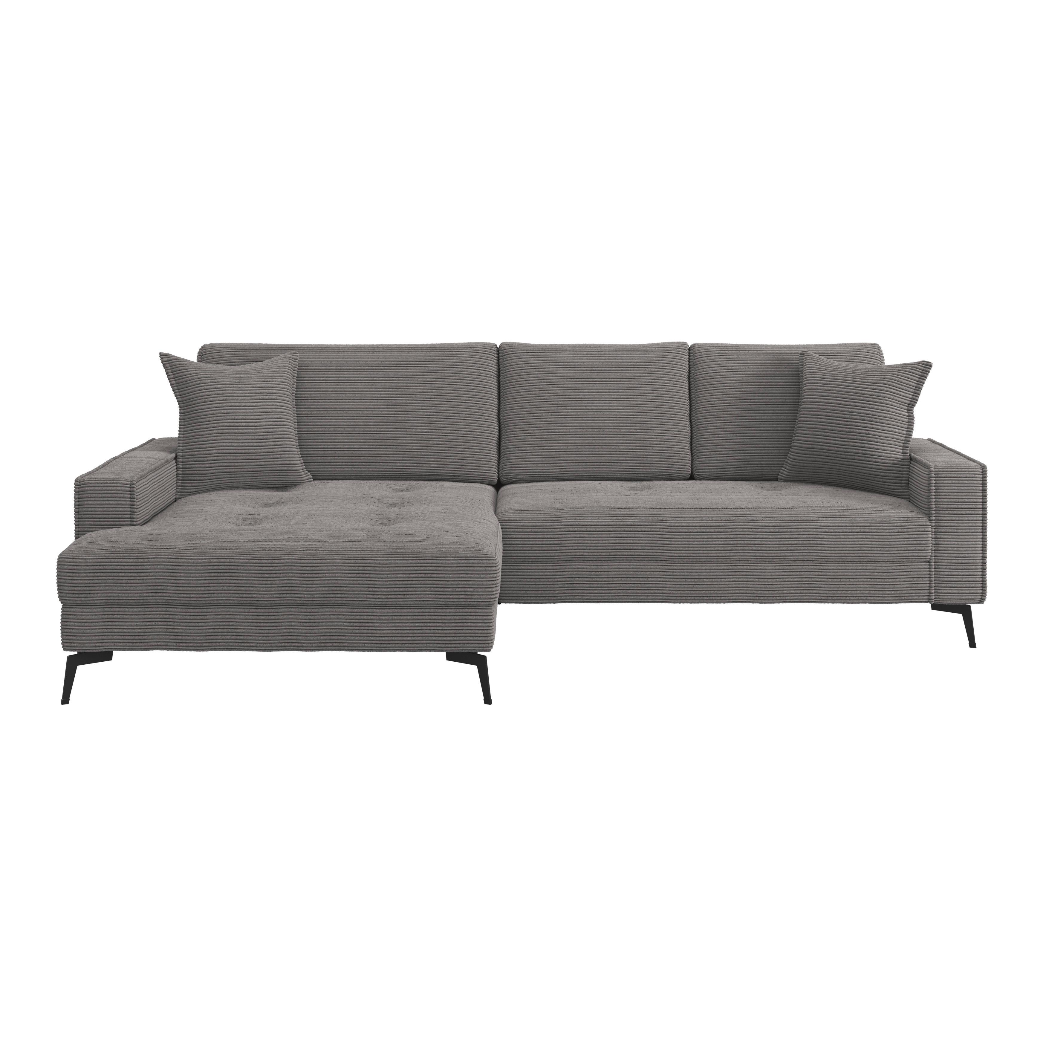 Kutna Garnitura Zero - crna/antracit, Trend, tekstil (173/286cm)
