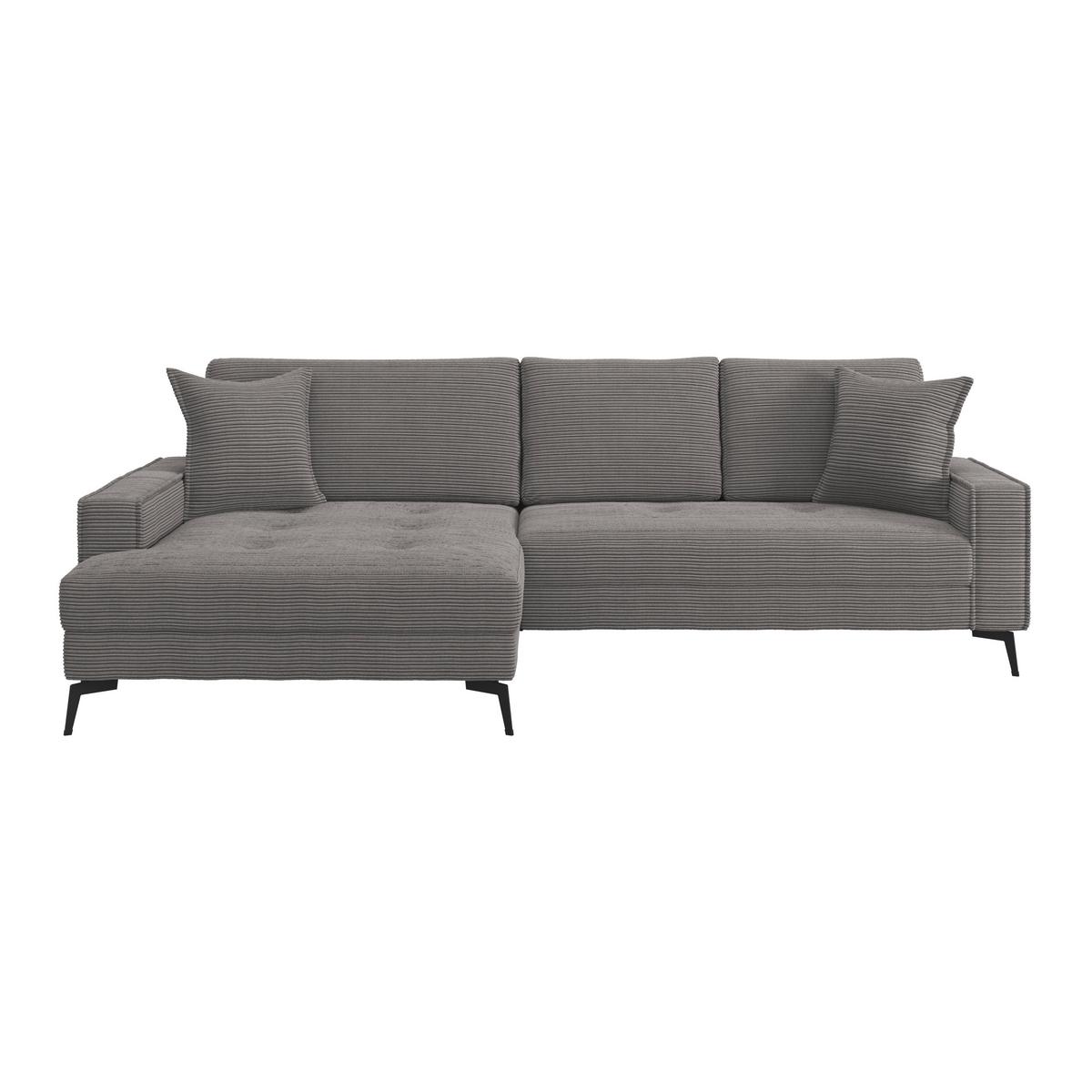 Kutna Garnitura Zero - crna/antracit, Trend, tekstil (173/286cm)