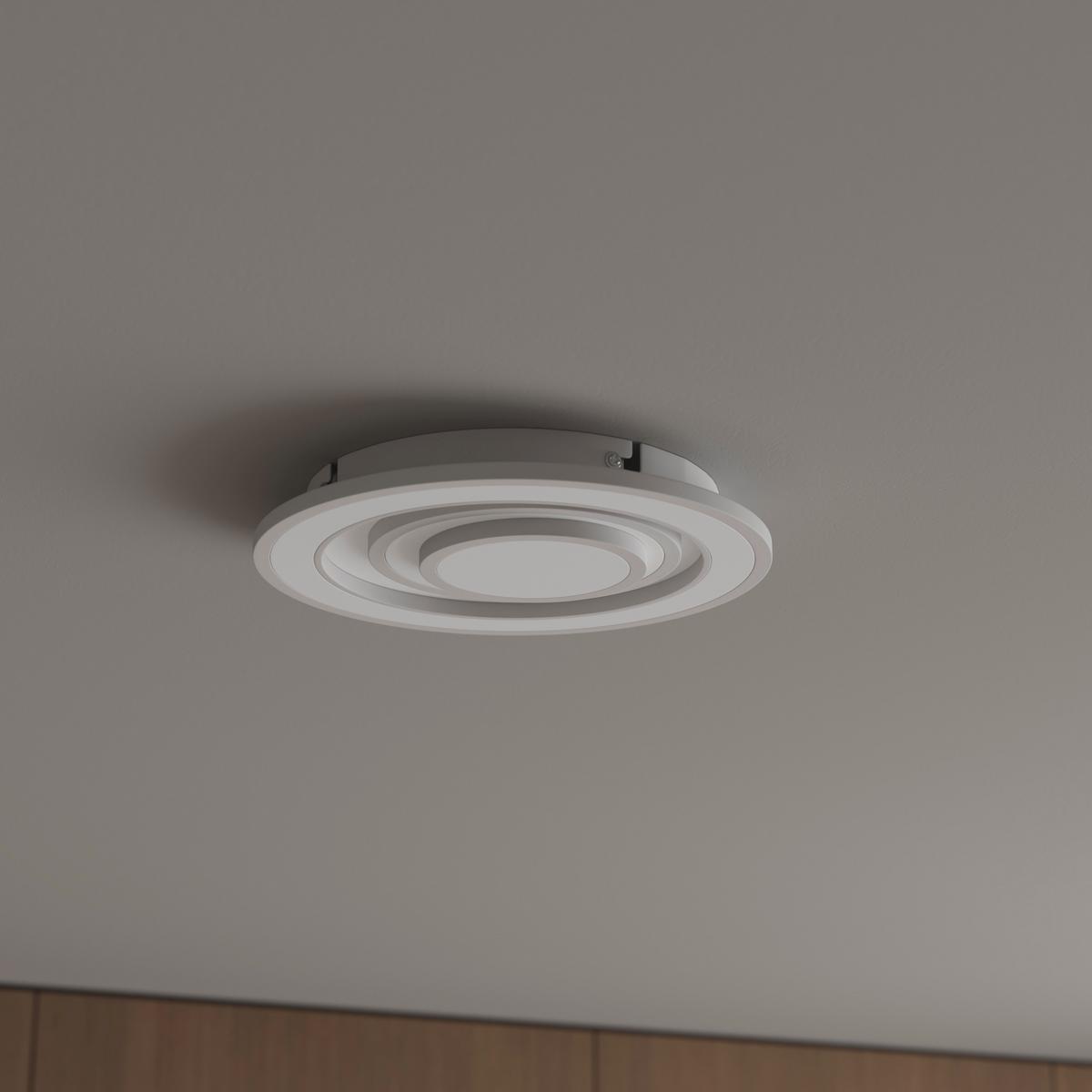 LAMPA SUFITOWA LED LEEDS *SBN* - biały, Basics, tworzywo sztuczne/metal (30/6,5cm) - Novel