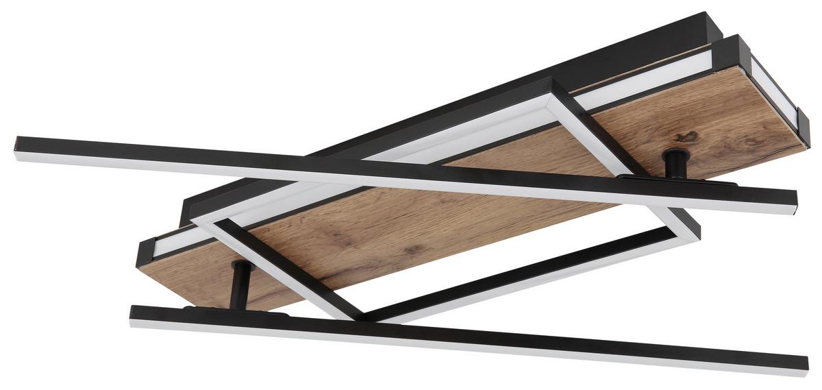 Stropna Led-svetilka Colli, S Sijalko - črna/temno rjava, Design, kovina/umetna masa (120/88/12cm) - Globo