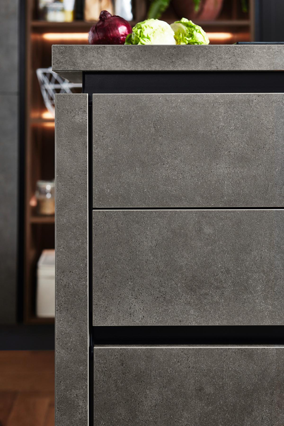 Einbauküche Riva in Grau/Eichefarben - Eichefarben/Grau, MODERN, Holzwerkstoff - Nobilia