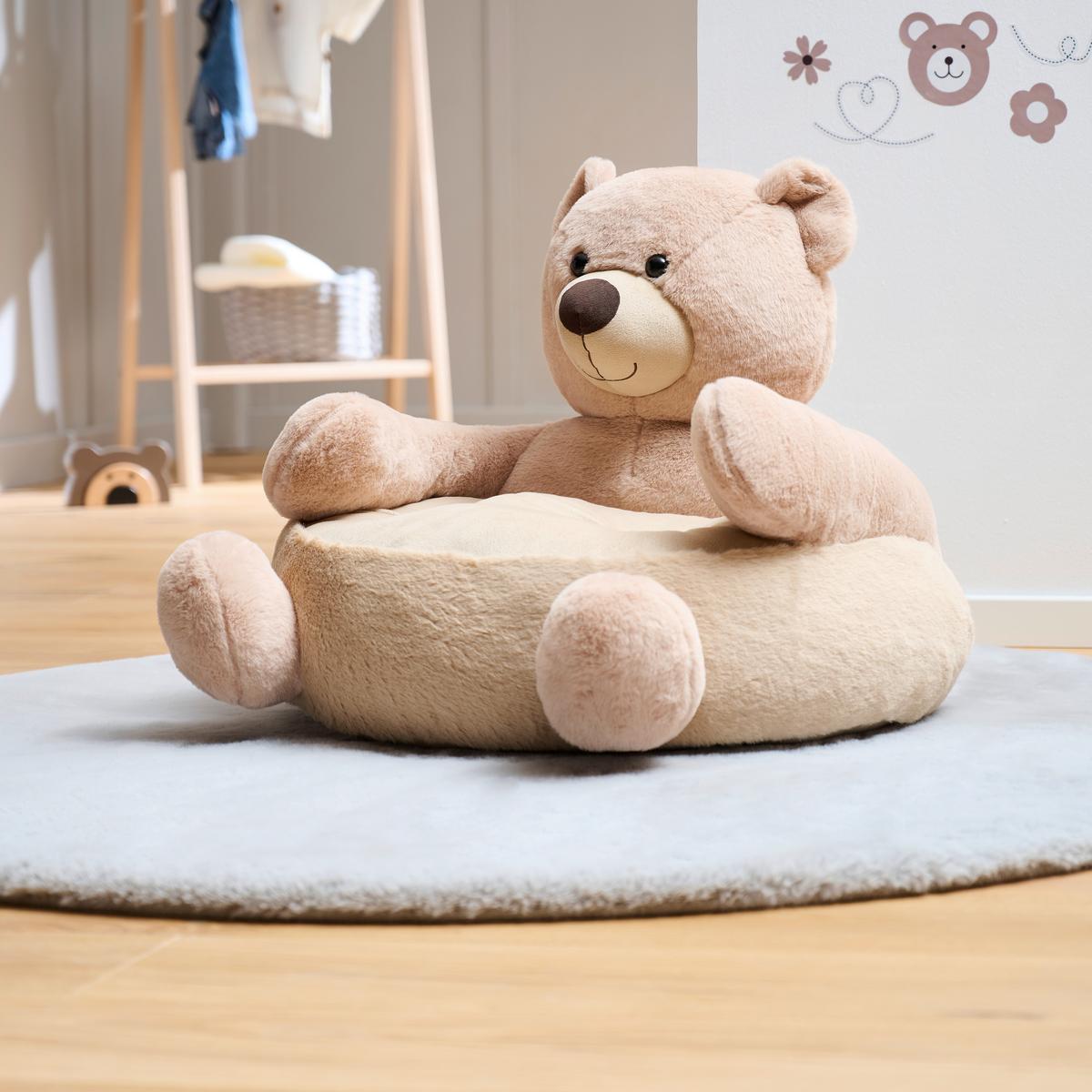 FOTEL DLA DZIECI HONEY - beżowy, Basics, tkanina (53/55/45cm) - Patinio