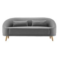 Sofa in Grau "Jannike" - Dunkelgrau, Modern, Holz/Textil (207/84/80cm) - Bessagi Home