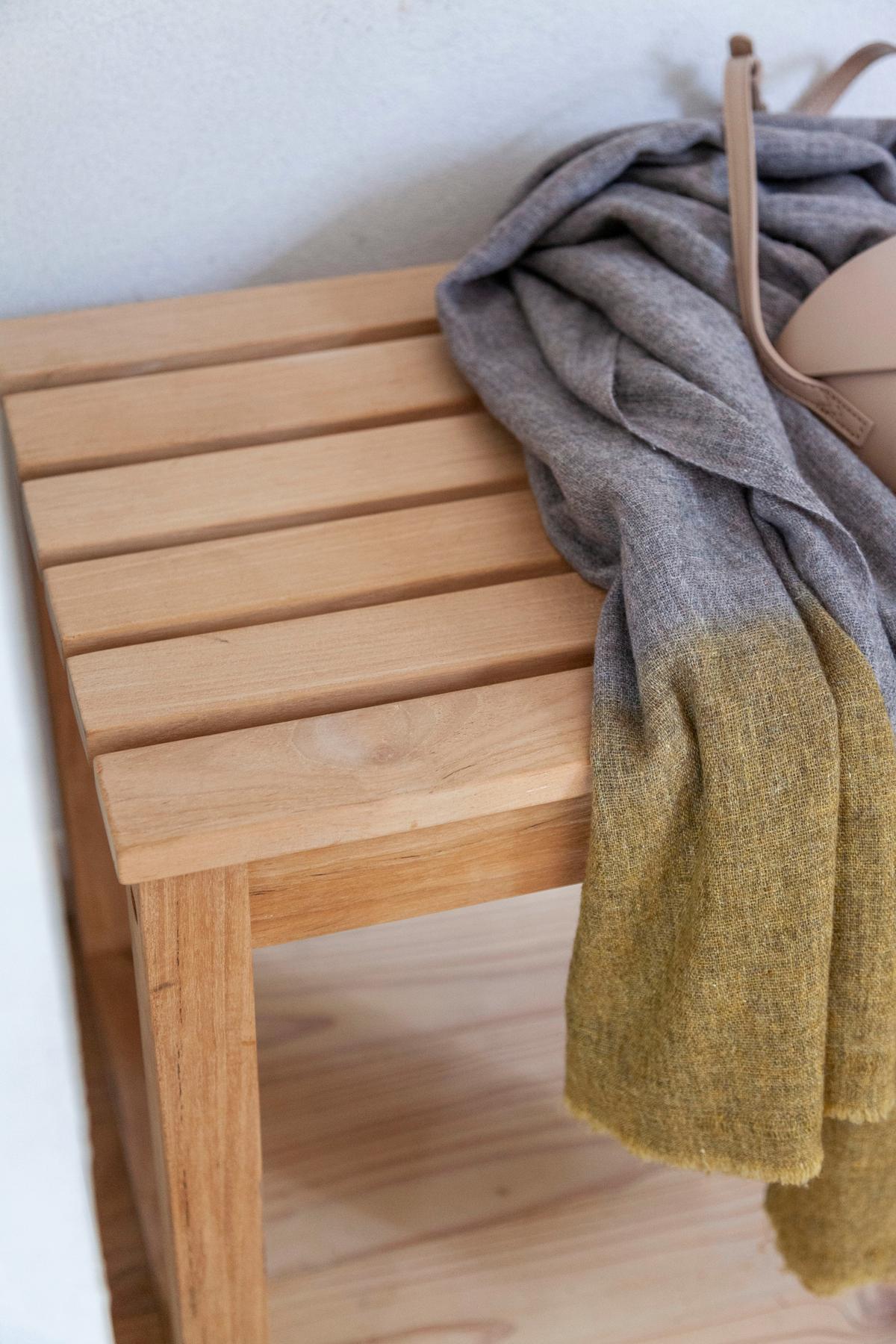 Sitzbank Vega - Teakfarben, Konventionell, Holz (120/43/40cm) - MID.YOU