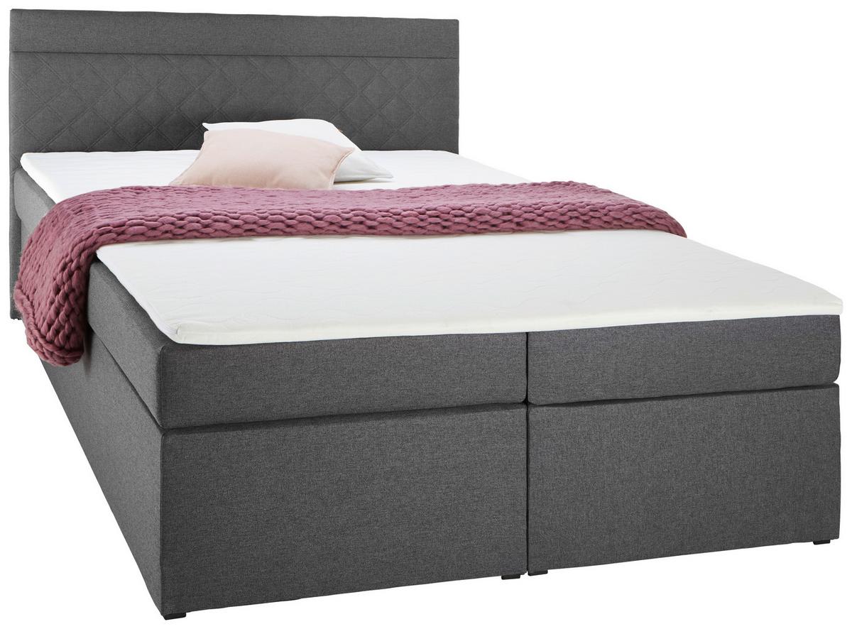 Box Ágy Rosa - szürke, Modern, faalapú anyag/textil (140/200cm) - Bessagi Home