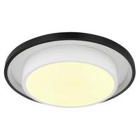 Stropna Led-svetilka Morgan, S Sijalko - črna/opal, Design, kovina/umetna masa (39,5/5cm) - Globo