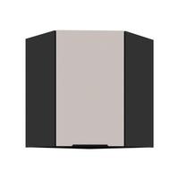 Corp superior de bucatarie ARONA - bej/negru, Modern, material pe bază de lemn (60/60/71,5/31cm)