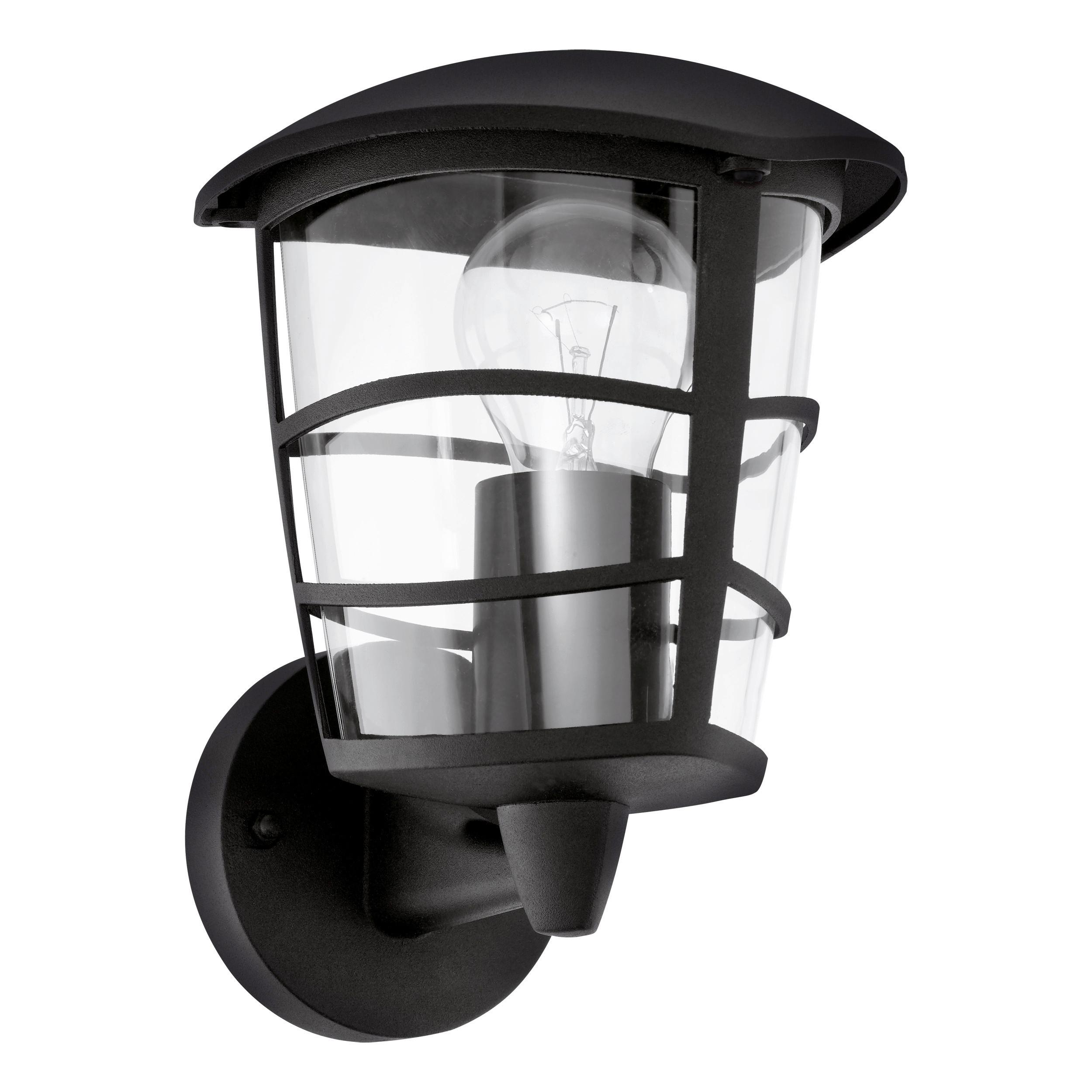 Led-wandleuchte Aloria Schwarz - Klar/Schwarz, Basics, Kunststoff/Metall (17cm) - Eglo