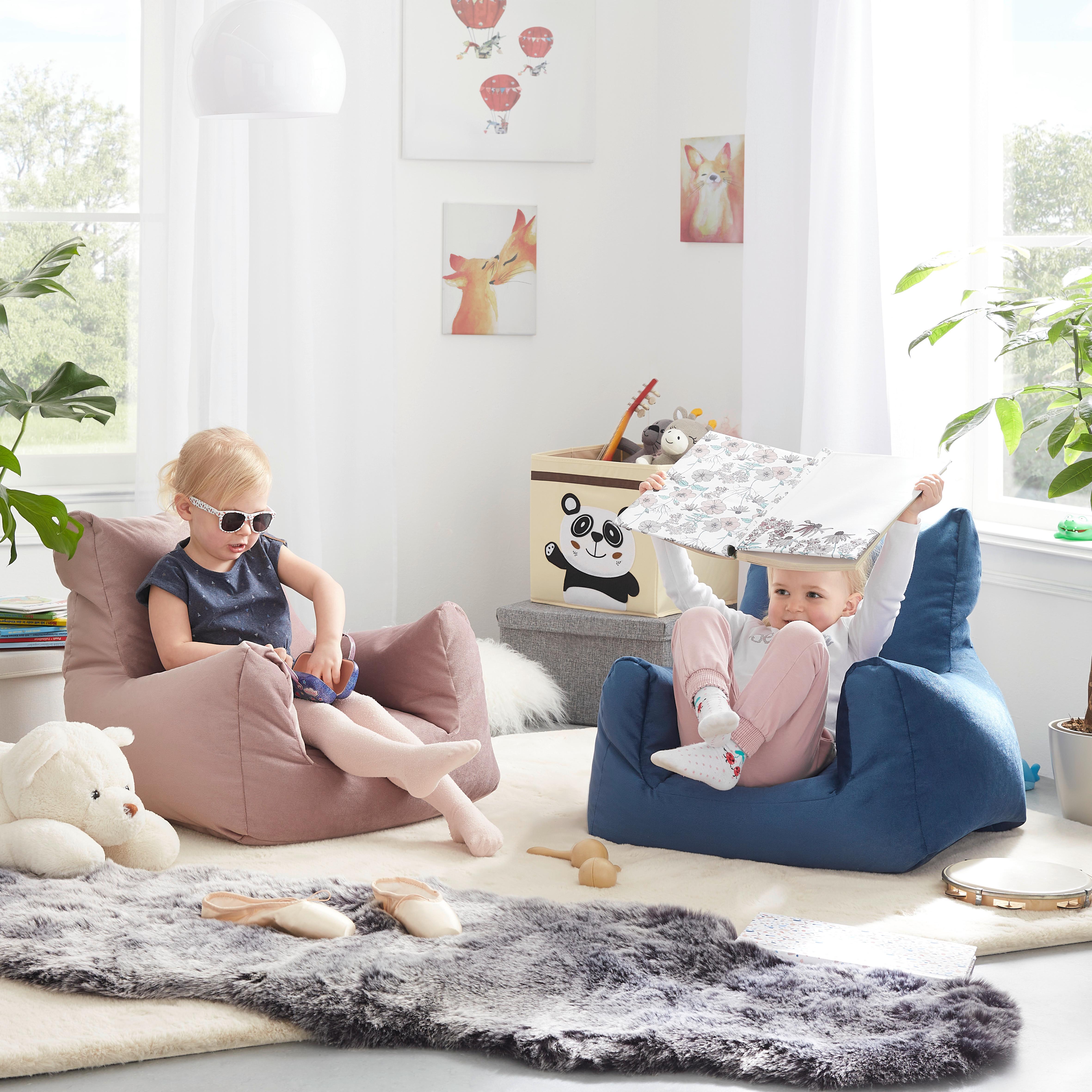 Otroški Stol Kids, Roza, Velur - roza, tekstil (70/55/70cm) - Mömax