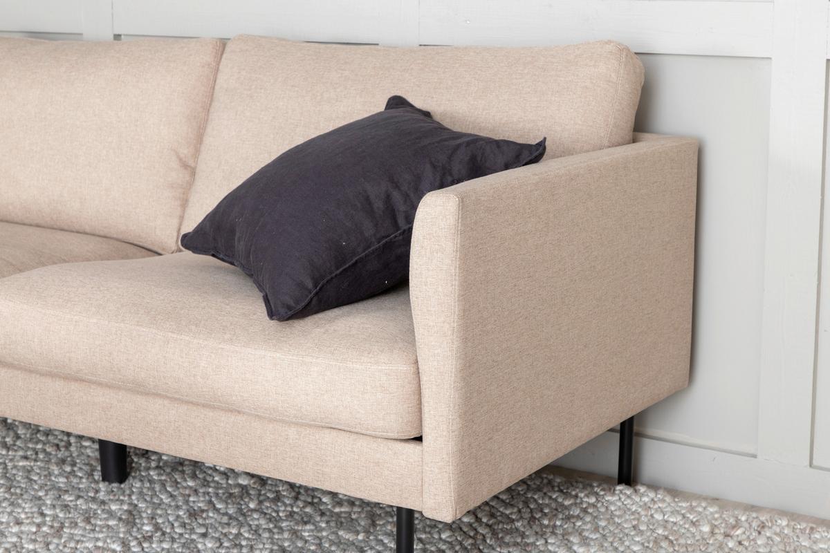 2-SITZER-SOFA ZOOM - Hellbraun/Beige, Design, Textil/Metall (180/78/80cm) - Livetastic