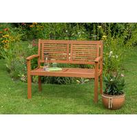 Gartenbank "Cordoba" aus Eukalyptus Natur - Naturfarben, Basics, Holz (110/90/58cm) - Gardenson