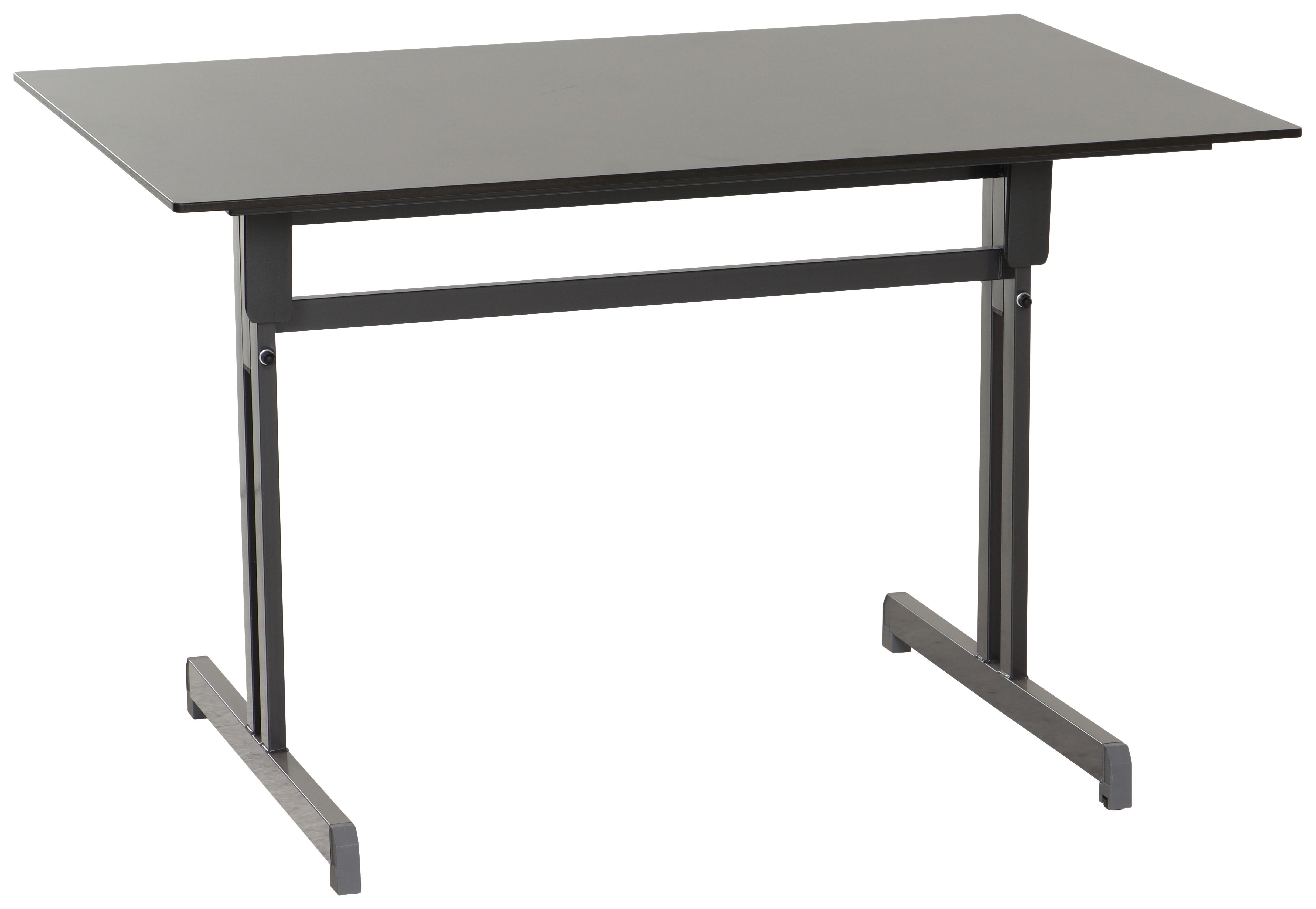 Gartentisch Anthrazit klappbar ca. 120x80x71cm - Anthrazit, MODERN, Holzwerkstoff/Metall (120/80/71cm) - Gardenson