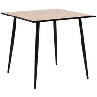 STÓŁ DO JADALNI WILMA - kolor dębowy/czarny, Konventionell, materiał drewnopochodny/metal (80/80/75cm) - MID.YOU