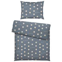 Bettwäsche Stars in Grau ca. 160x210cm - Grau, Konventionell, Textil (160/210cm) - Modern Living