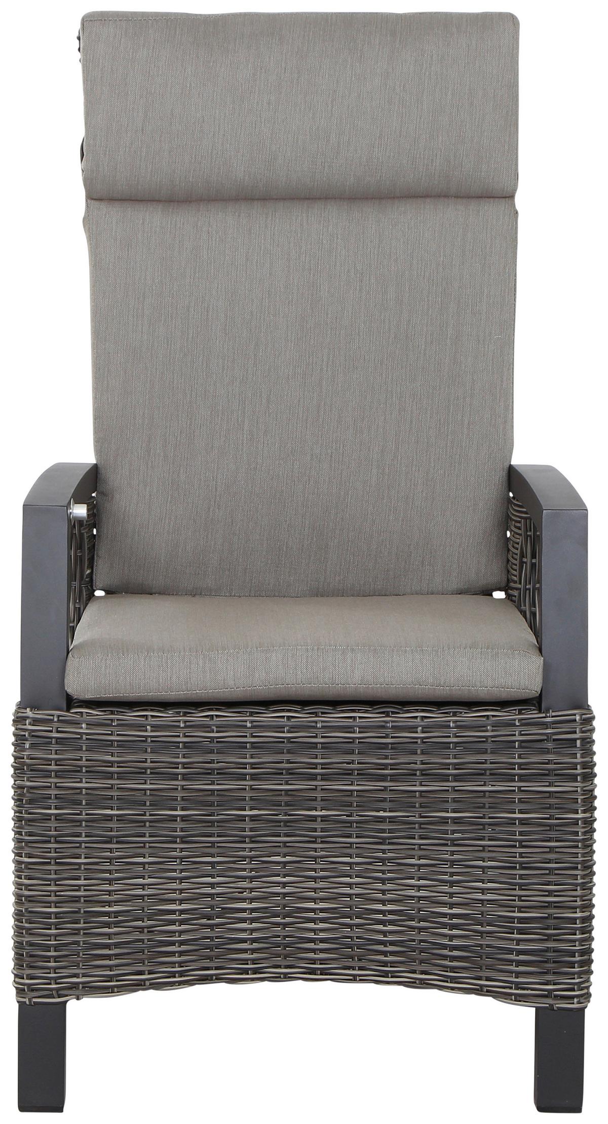 Gartengarnitur Corido 5-tlg. Grau - Anthrazit/Grau, Basics, Keramik/Kunststoff (100/109/200cm) - Siena Garden