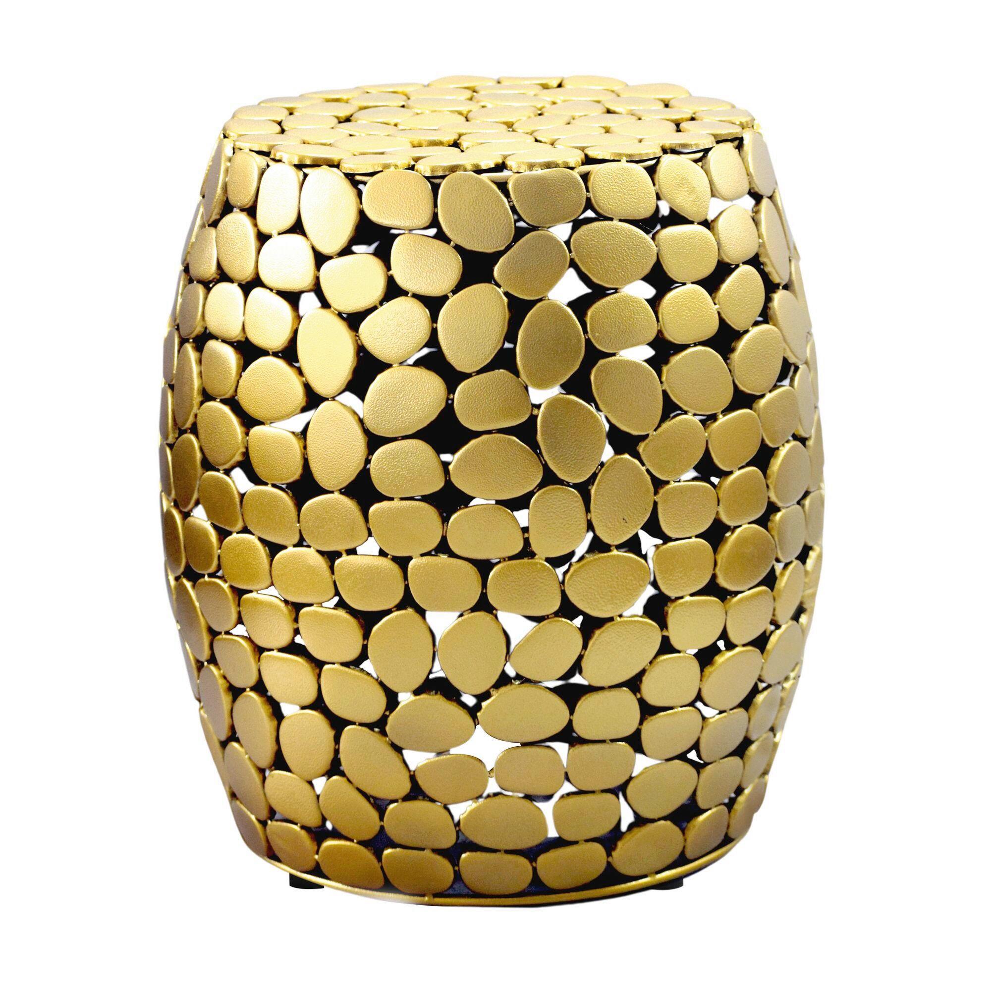 BEISTELLTISCH WL7.368 - Goldfarben, Design, Metall (40/46/40cm) - Livetastic