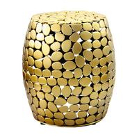 BEISTELLTISCH WL7.368 - Goldfarben, Design, Metall (40/46/40cm) - Livetastic