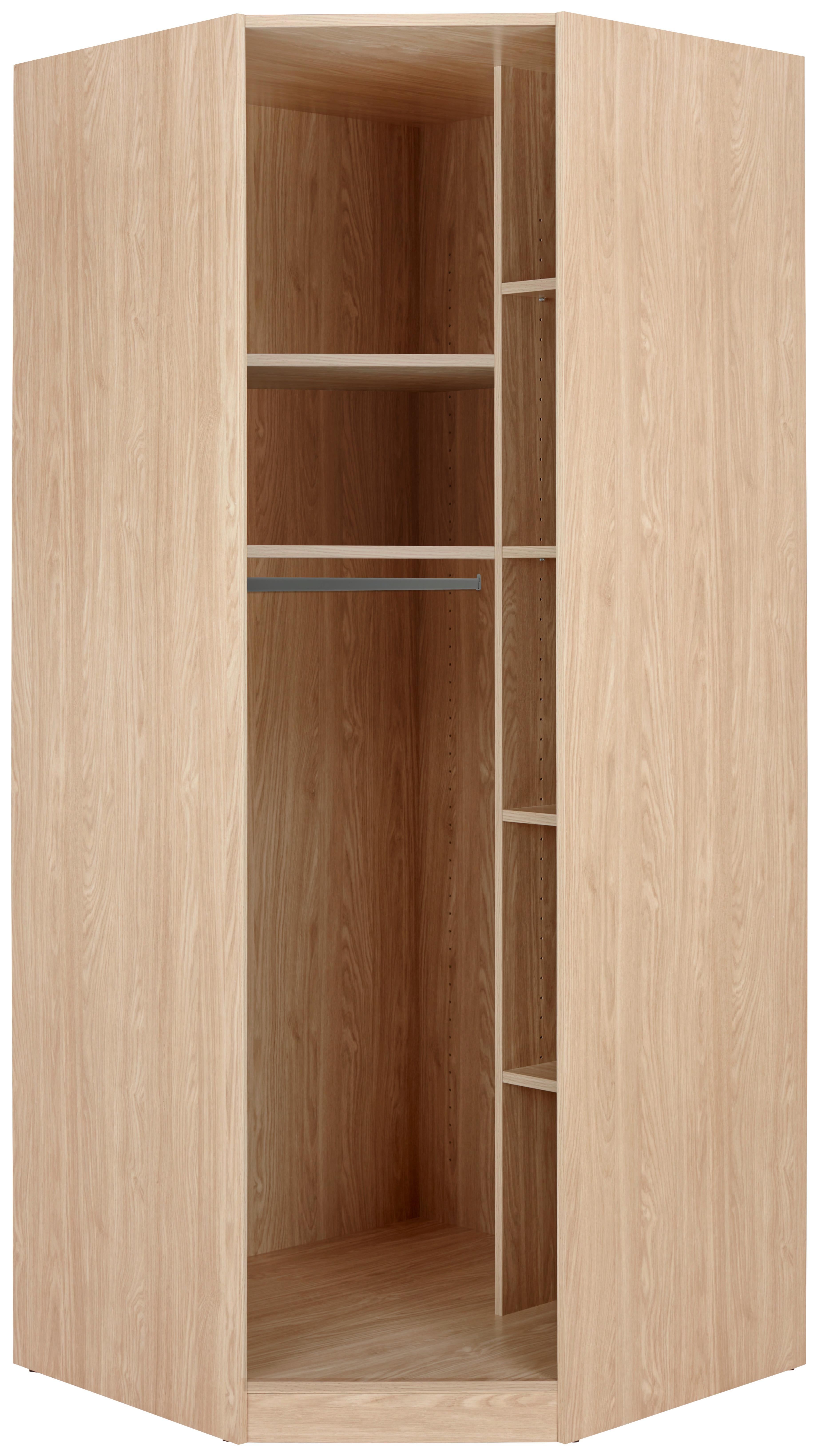 Eckschrankkorpus Unit -Based- in Eichefarben - Eichefarben, Modern, Holzwerkstoff (91,1/210/56,5cm) - Based