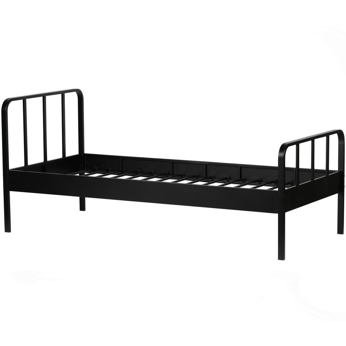 Metallbett Mees Schwarz ca. 90x200 cm - Schwarz, Basics, Metall (90/200cm) - MID.YOU