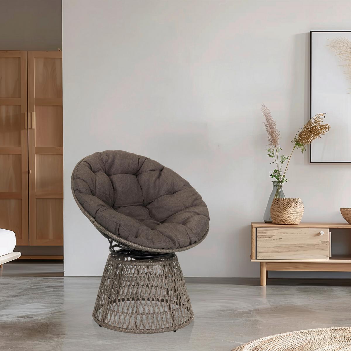 Vrtni Sedež Weavora, Siva - siva, Moderno, kovina/les (78/92/73cm) - MID.YOU