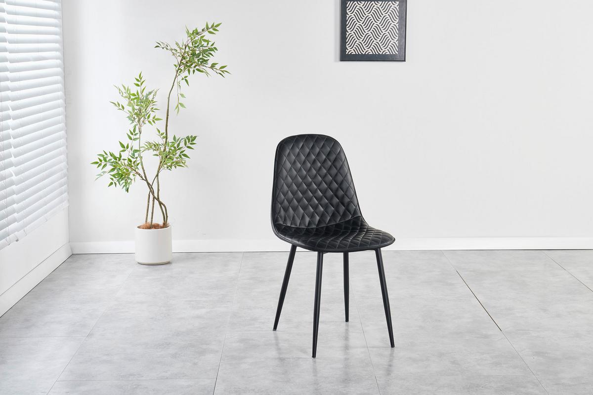 Stolica Hela - crna, Basics, metal/tekstil (44/87/53cm) - Based