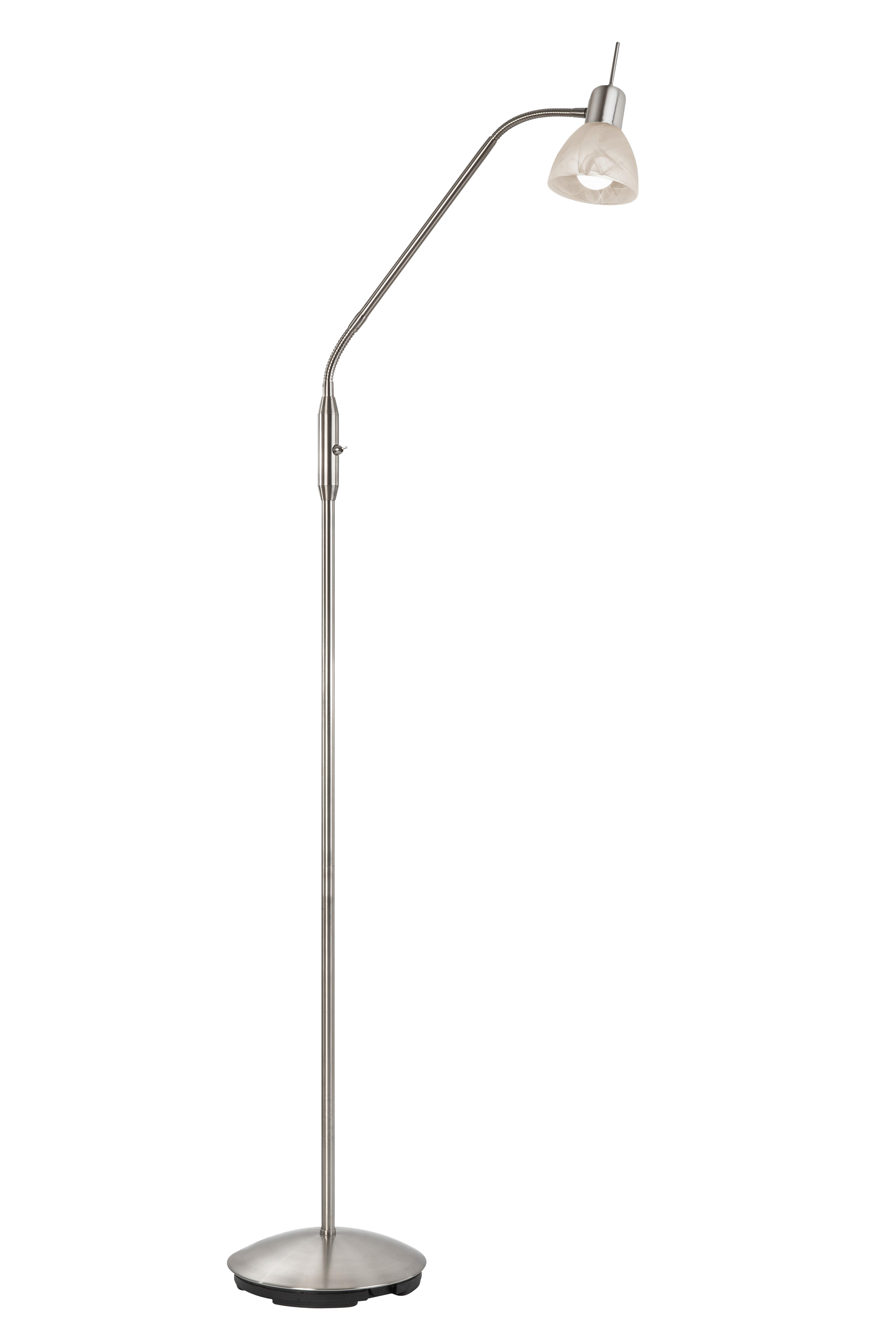 STEHLEUCHTE 41890101 DAYTONA - Weiss/Alabasterfarben, Konventionell, Glas/Kunststoff (23/150cm) - Globo