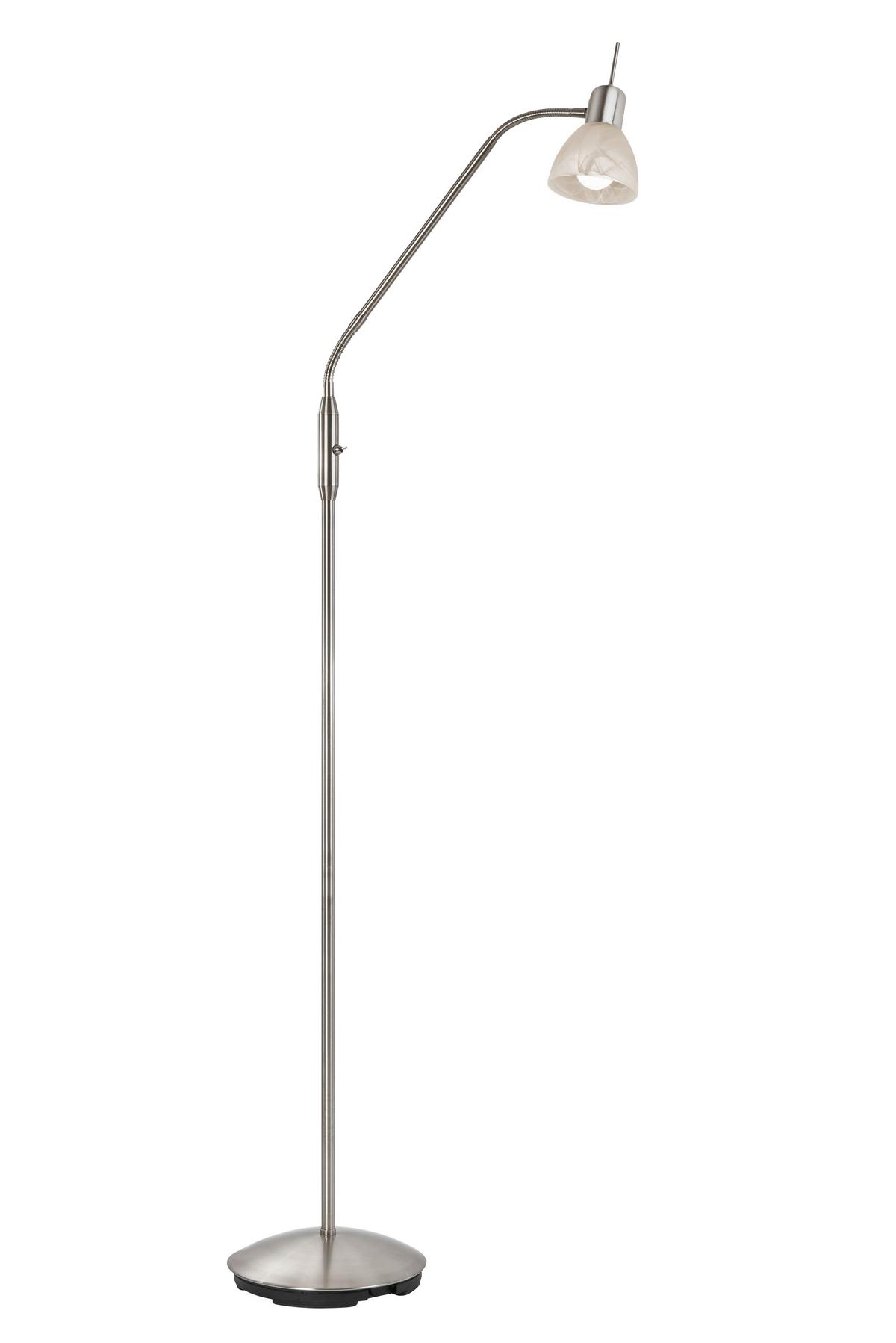 STEHLEUCHTE 41890101 DAYTONA - Weiss/Alabasterfarben, Konventionell, Glas/Kunststoff (23/150cm) - Globo