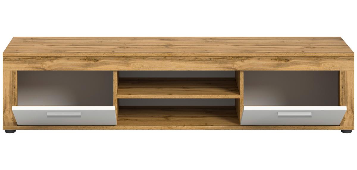Tv Komoda Jam - bijela/srebrne boje, Design, drvni materijal/plastika (160/37/40cm) - Modern Living