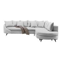 Kutna Garnitura Axel - srebrne boje/crna, Moderno, tekstil/metal (291/250cm) - Mömax