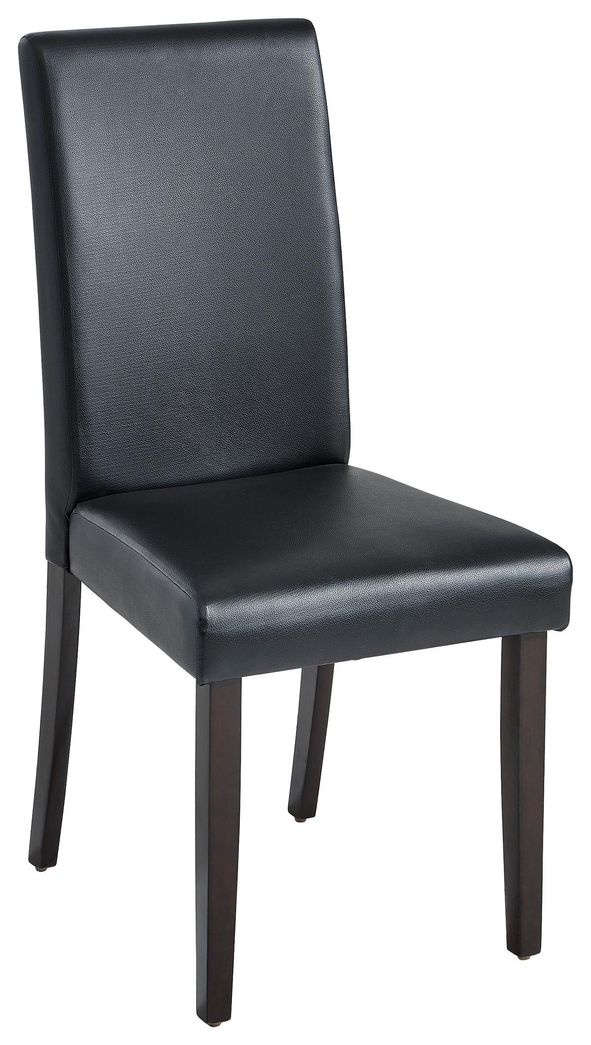 ZESTAW KRZESEŁ PAUL - czarny/ciemnobrązowy, Design, drewno/tkanina (46/95/56,5cm) - Livetastic