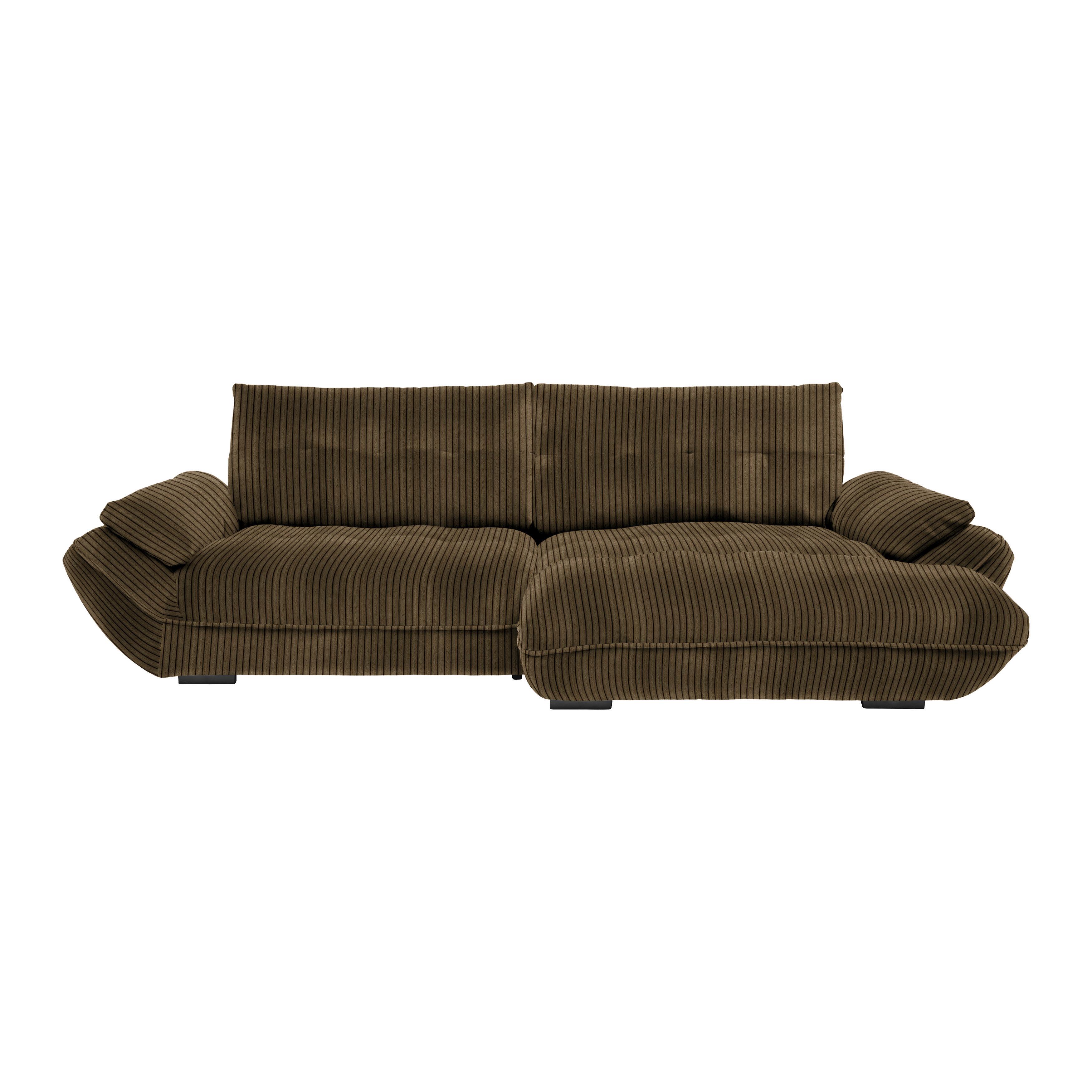 Wohnlandschaft Vivo Dunkelbraun - Dunkelbraun/Schwarz, MODERN, Kunststoff/Textil (317/63/179cm) - Premium Living