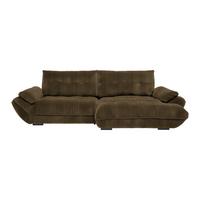 Wohnlandschaft Vivo Dunkelbraun - Dunkelbraun/Schwarz, MODERN, Kunststoff/Textil (317/63/179cm) - Premium Living