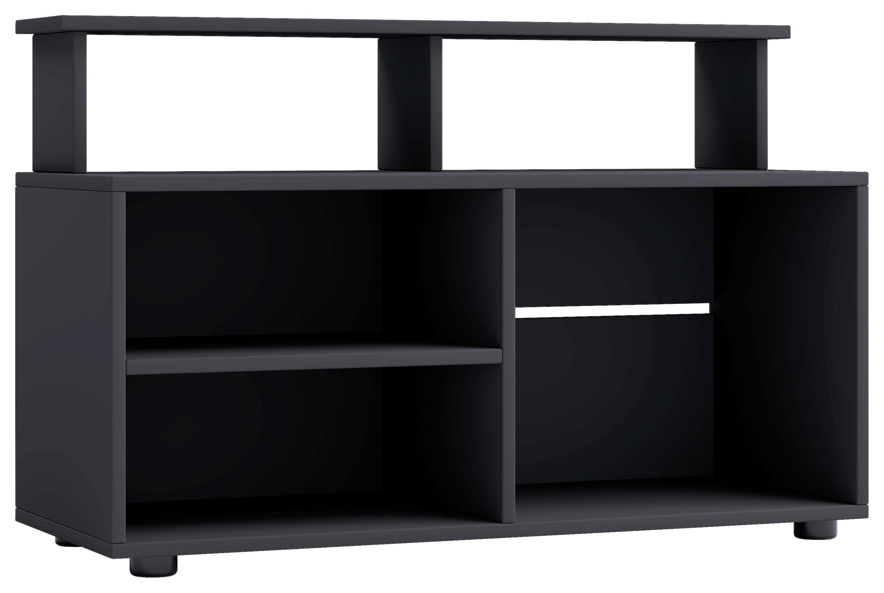 Nizka Omarica Balanisa, Črna - črna, Moderno, umetna masa/leseni material (90/59/36cm) - MID.YOU