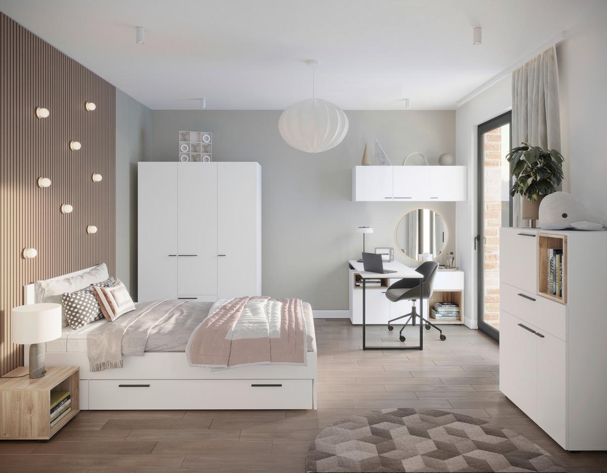 Ormar S Klasičnim Vratima Marlow - bijela, Moderno, drvni materijal/plastika (135/194,9/59,6cm) - Modern Living