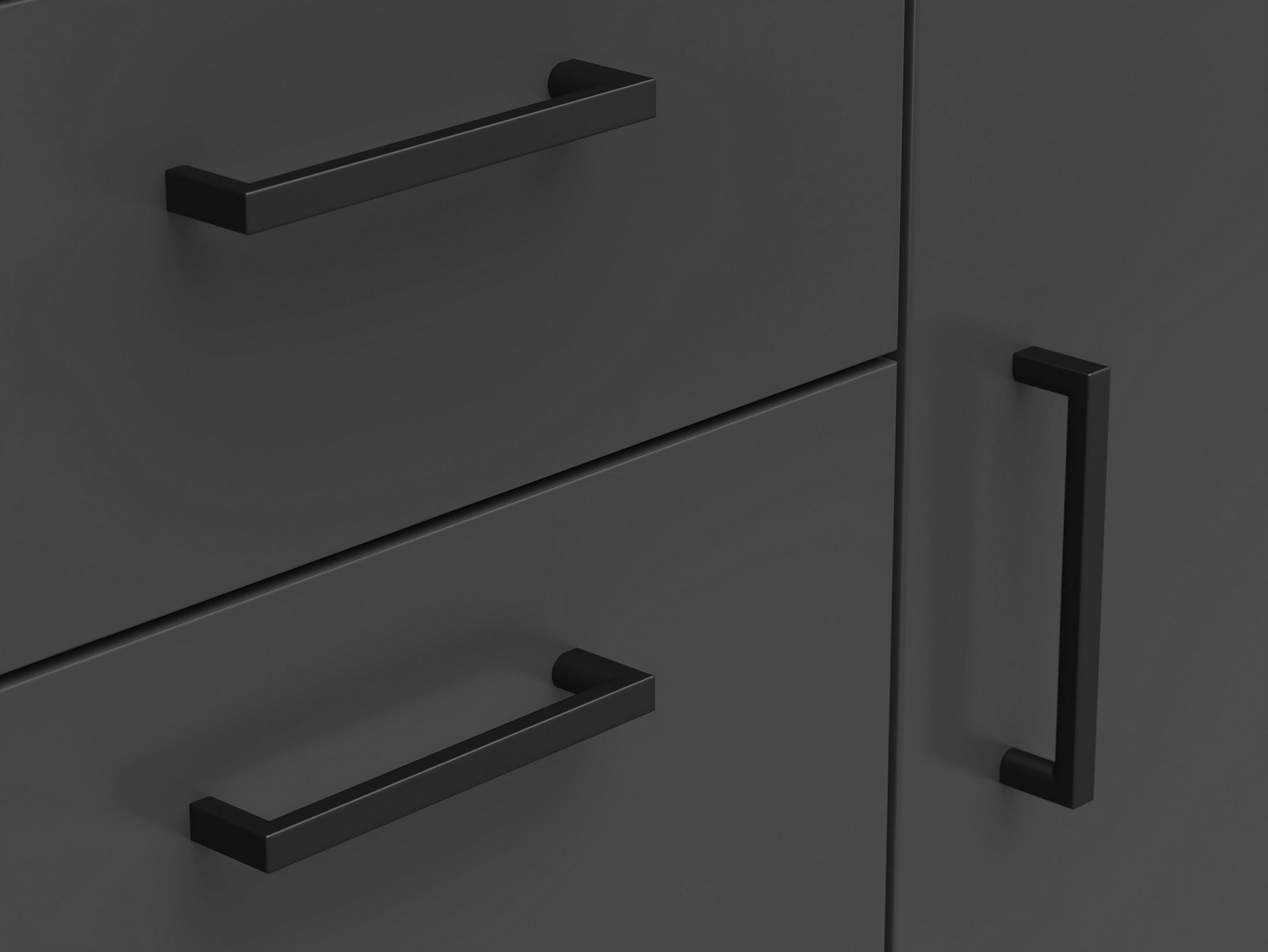 Comodă MULTI - grafit, Modern, material pe bază de lemn (80/83/52cm) - Modern Living
