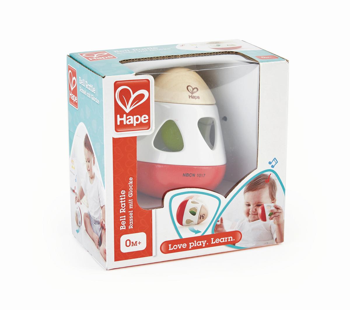 Csörgő Hape - Basics, műanyag/fa (6,7/8,4/6,7cm) - Hape