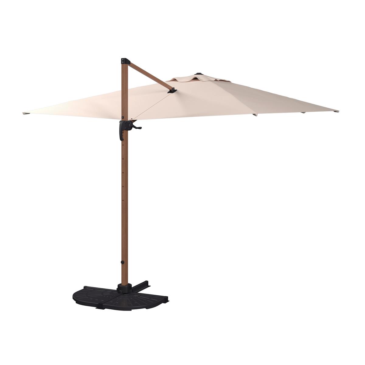 Ampelschirm Kairo Braun/Beige ca. 300x275x400cm - Beige/Braun, Basics, Textil/Metall (300/275/400cm)