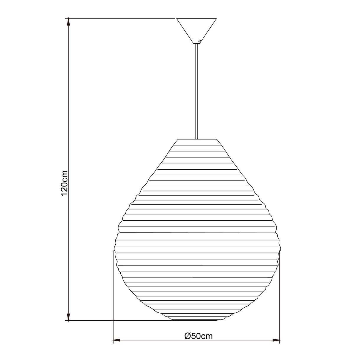 LAMPA WISZĄCA DENIE - beżowy, Trend, tworzywo sztuczne/metal (50/120cm) - Novel