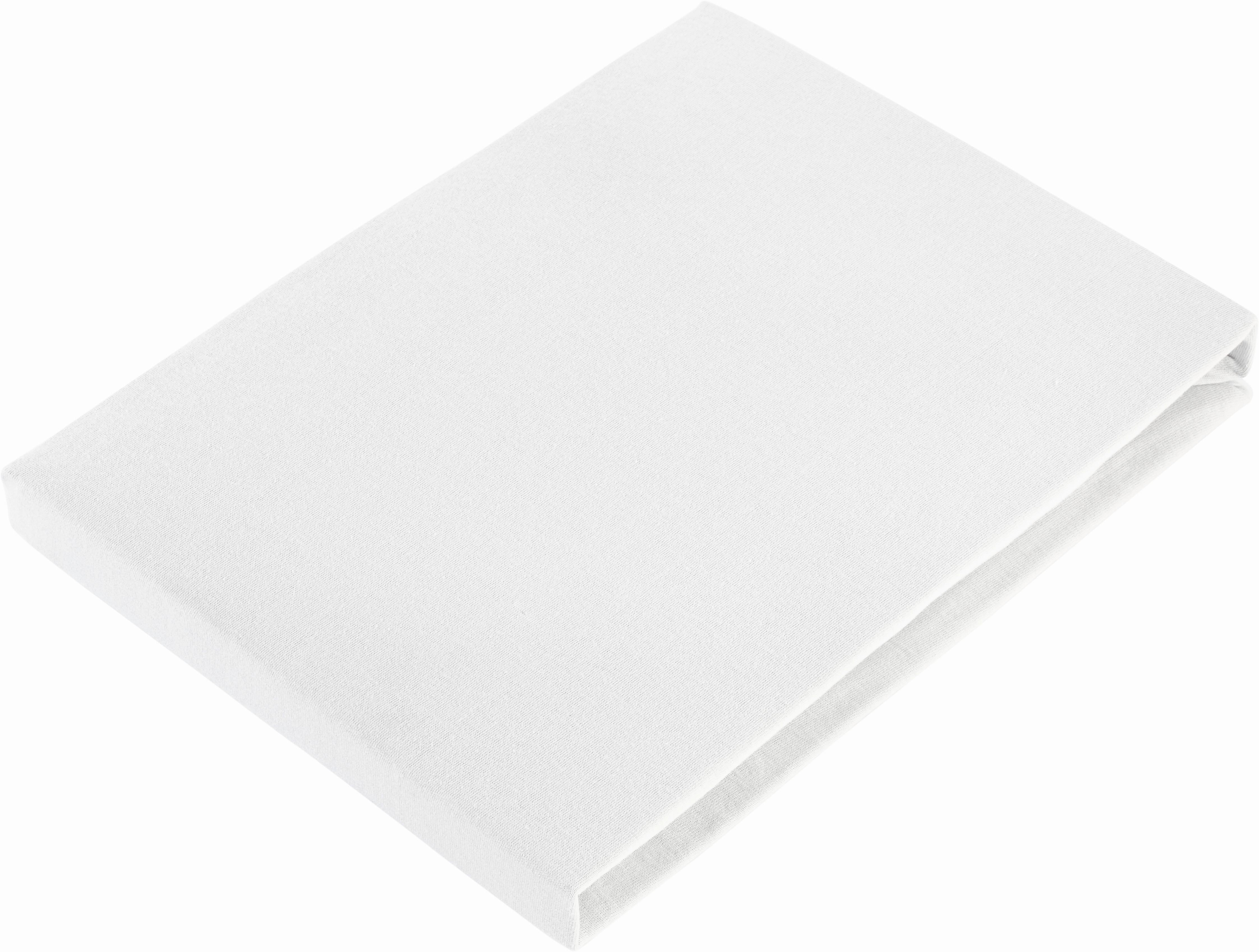 Fixleintuch Basic in Weiss ca. 100x200cm - Grau, Textil (100/200cm) - Modern Living