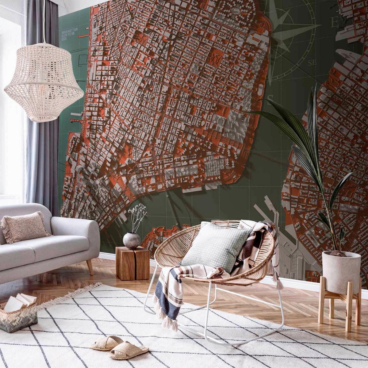 Fototapeta Let's Meet In Manhattan, 450x315cm - rdeča/zelena, Trendi, tekstil (450/315cm) - artgeist