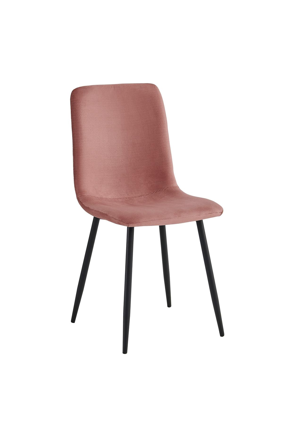 STUHL-SET LEIPZIG S 2ER-SET - Altrosa/Schwarz, MODERN, Textil/Metall (44/92/54cm) - P & B
